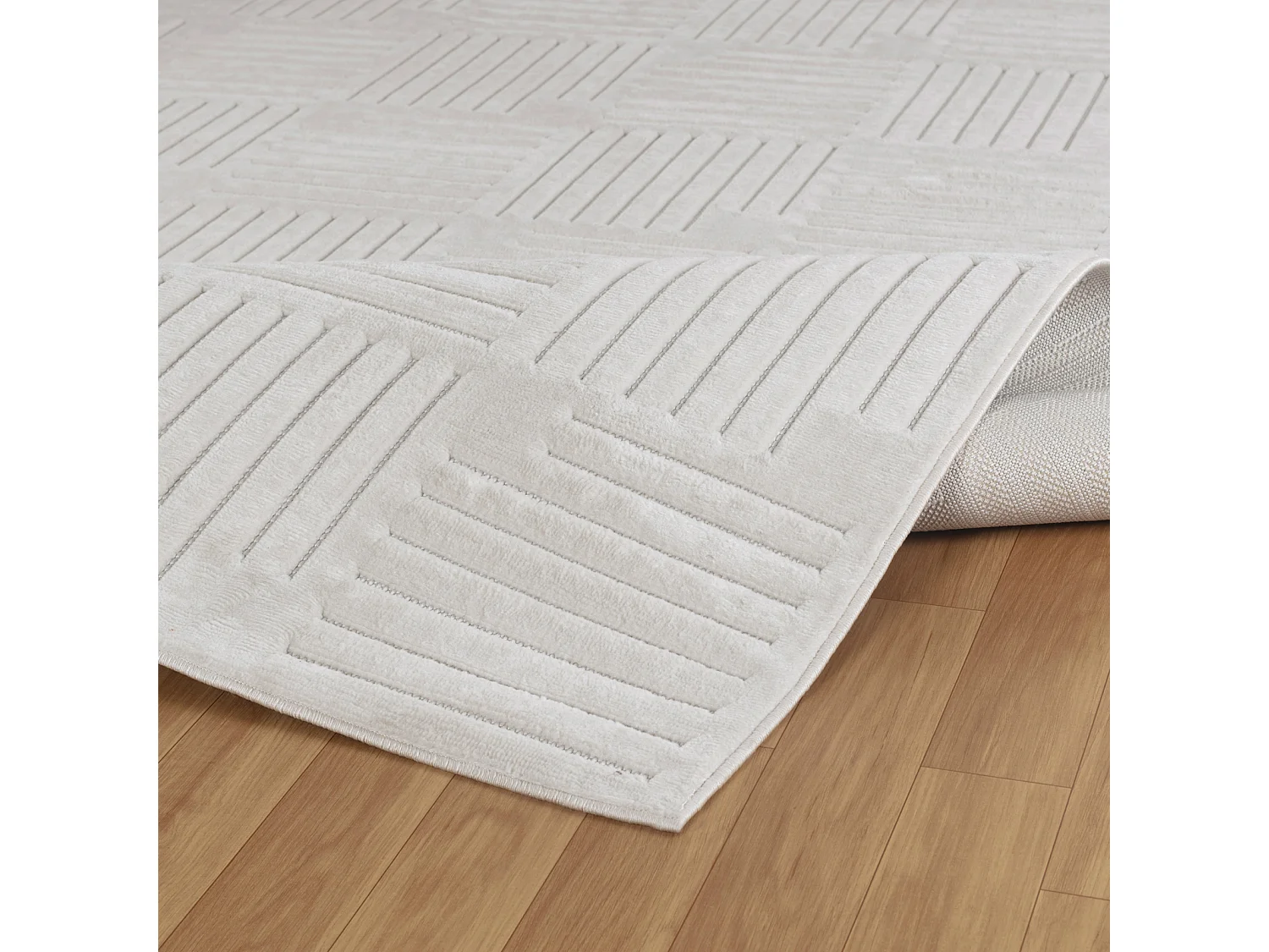 Tapis d'Intérieur/Extérieur Scandinave Moderne - Blanc - 80x150cm - MIDORI
