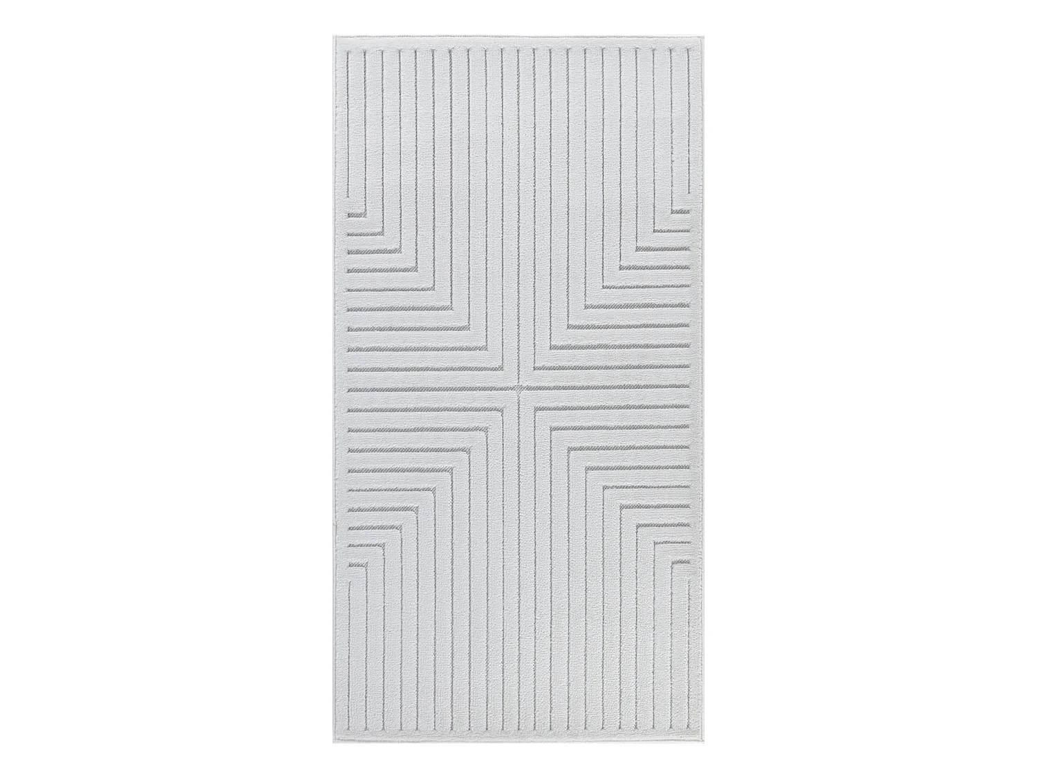 Tapis d'Intérieur/Extérieur Scandinave Moderne - Blanc - 80x150cm - KIYOSHI