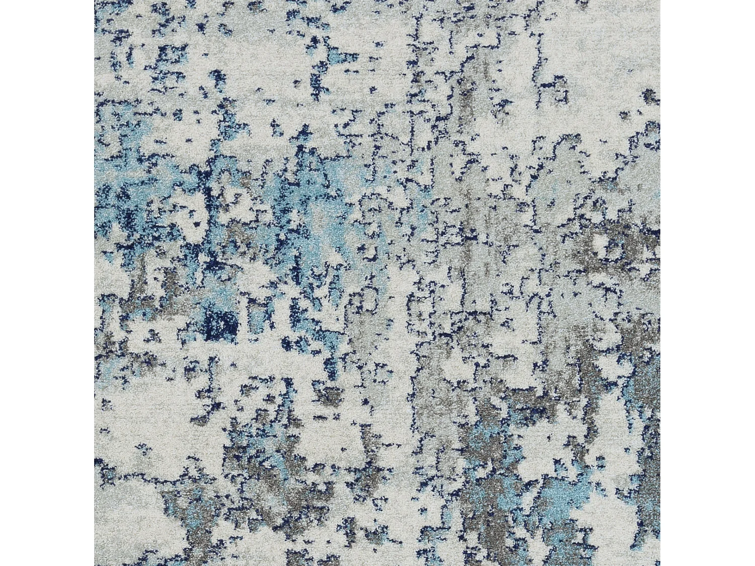 Rond Modern Abstract Tapijt SARAH - Blauw/Grijs - Ø 160cm - SARAH