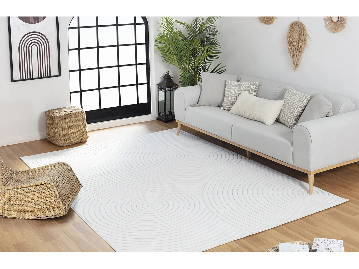 Modern Scandinavisch Tapijt - Wit - 200x275cm - KOANA