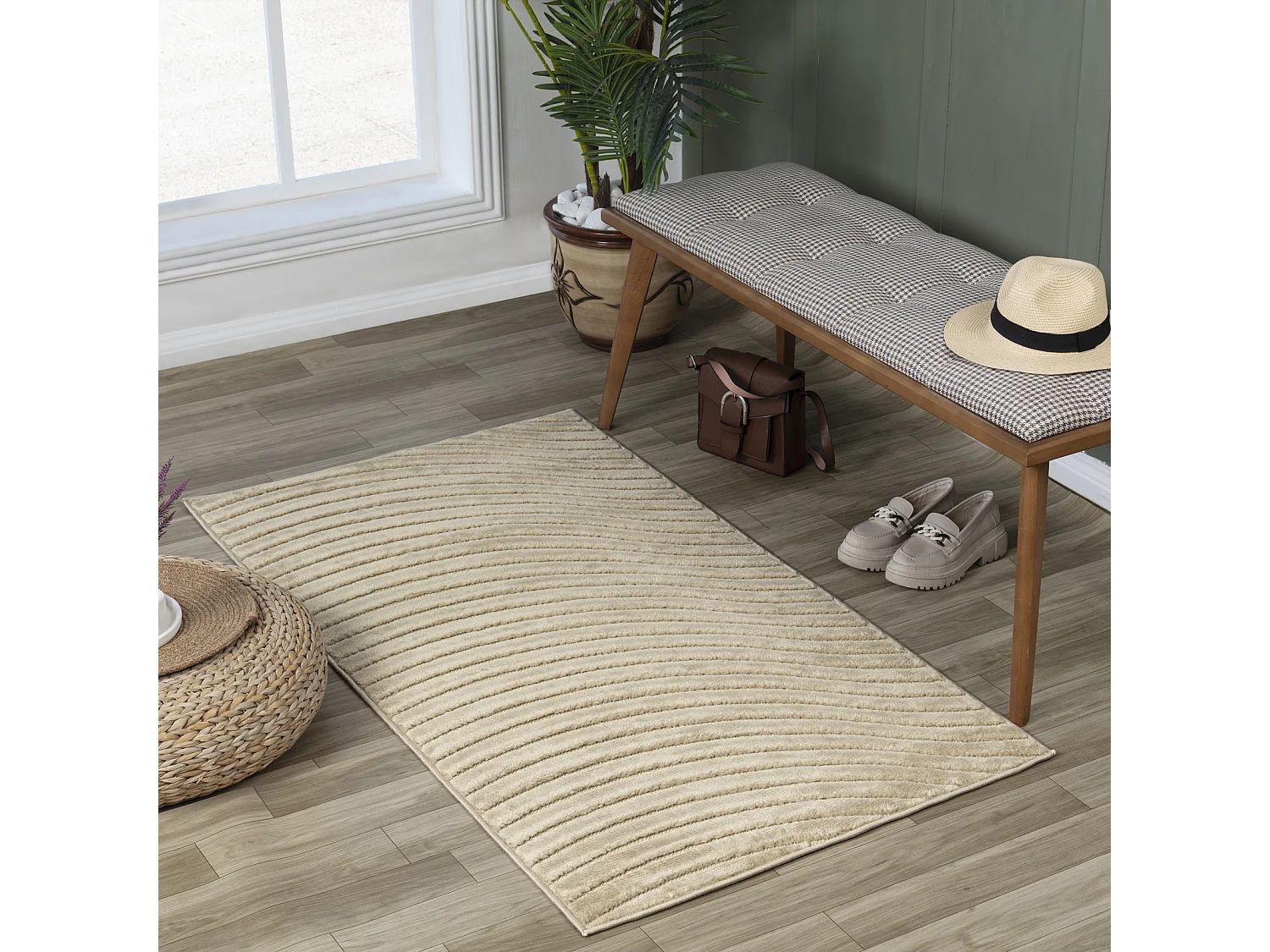 Modern Scandinavisch Tapijt - Beige - 80x150cm - AYUMI