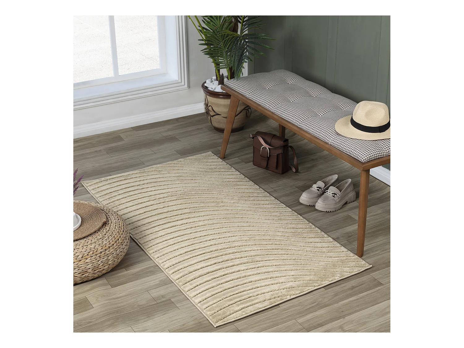 Modern Scandinavisch Tapijt - Beige - 80x150cm - AYUMI