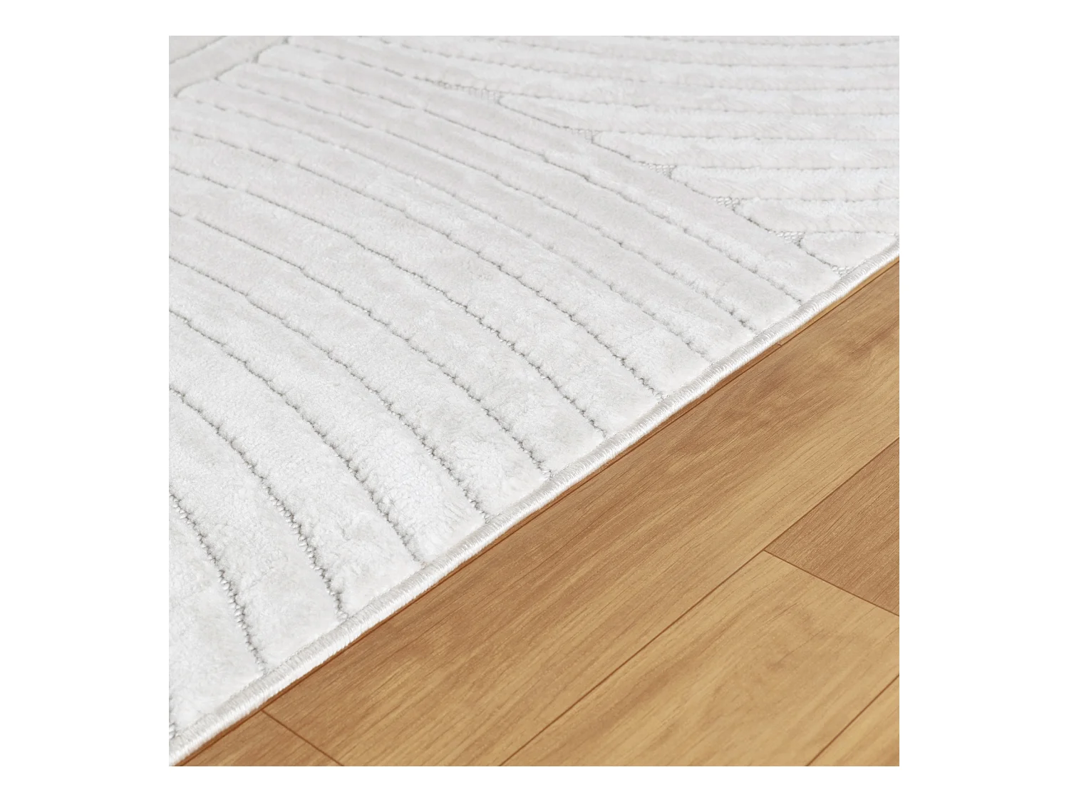 Tapis d'Intérieur/Extérieur Scandinave Moderne - Blanc - 120x170cm - KOANA