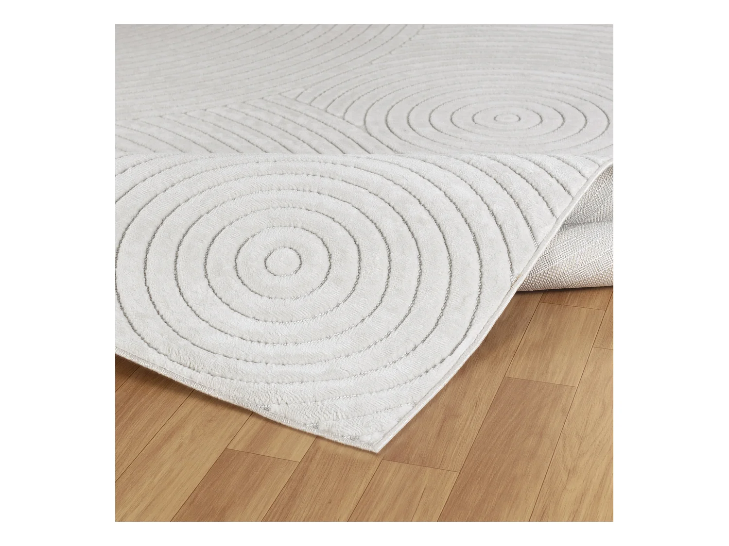 Tapis d'Intérieur/Extérieur Scandinave Moderne - Blanc - 120x170cm - KOANA