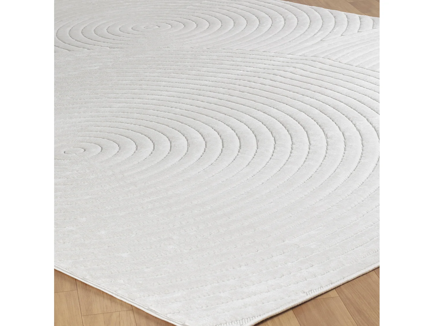 Tapis d'Intérieur/Extérieur Scandinave Moderne - Blanc - 120x170cm - KOANA