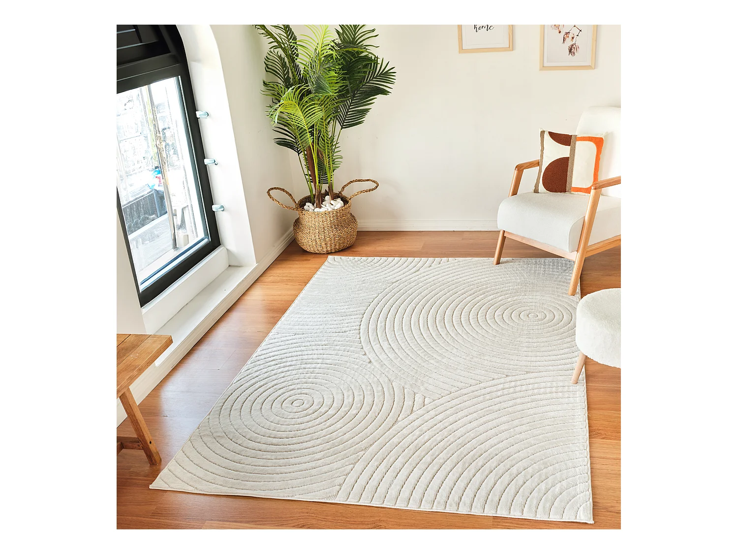 Modern Scandinavisch Tapijt - Wit - 120x170cm - KOANA