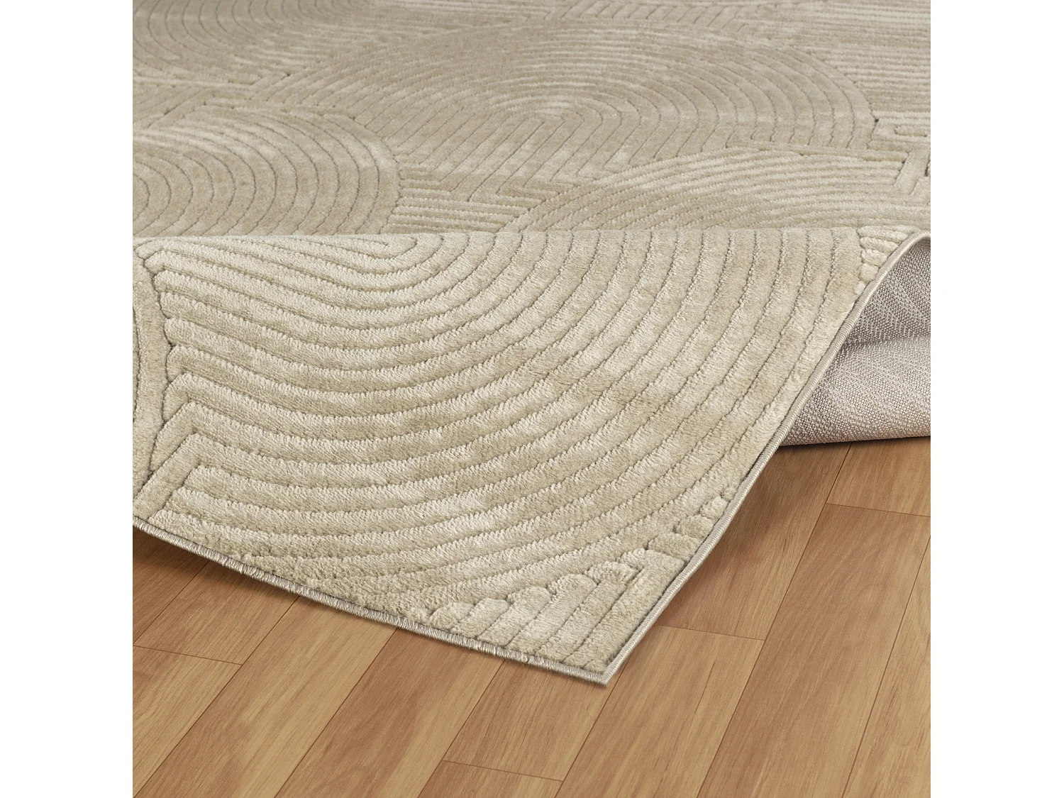 Tapis d'Intérieur/Extérieur Scandinave Moderne - Beige - 160x220cm - REYKO