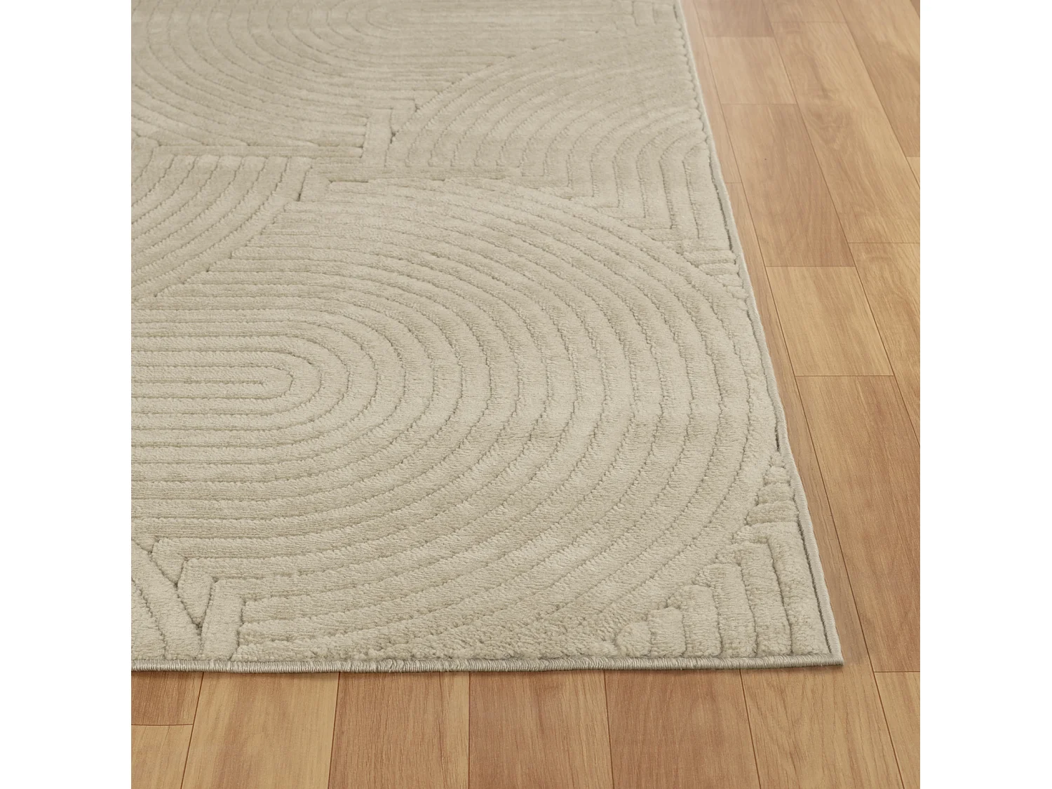 Tapis d'Intérieur/Extérieur Scandinave Moderne - Beige - 160x220cm - REYKO