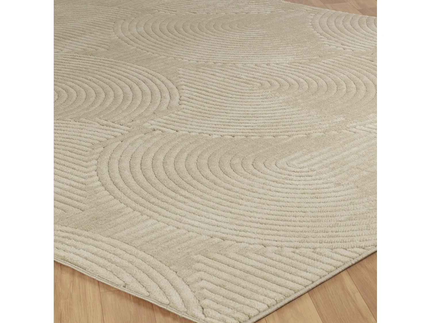 Tapis d'Intérieur/Extérieur Scandinave Moderne - Beige - 160x220cm - REYKO