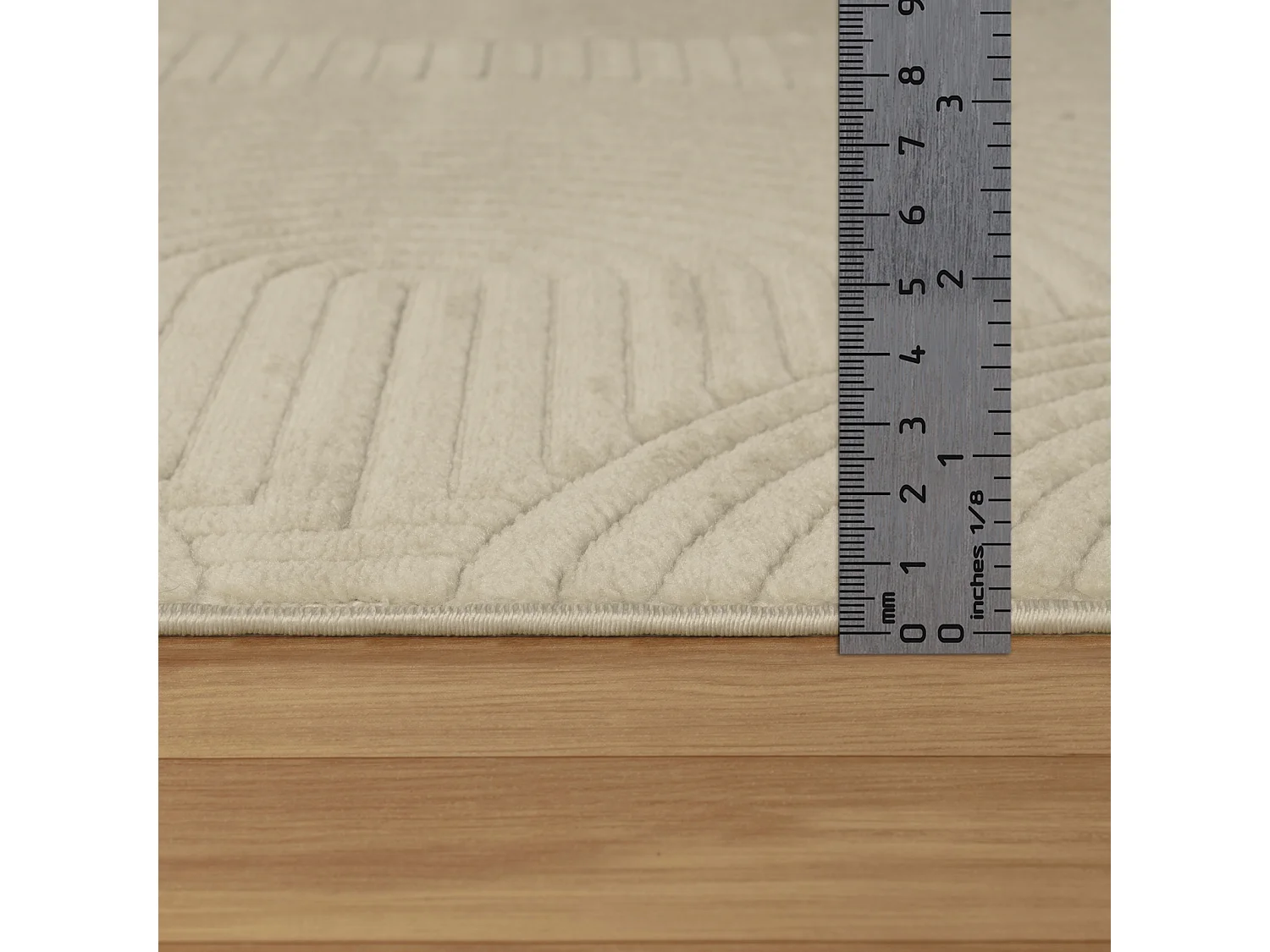 Tapis d'Intérieur/Extérieur Scandinave Moderne - Beige - 160x220cm - REYKO