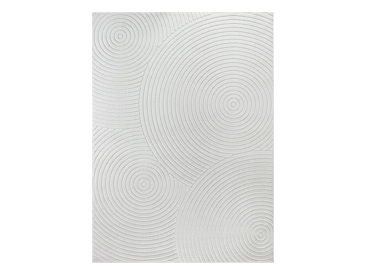 Tapis d'Intérieur/Extérieur Scandinave Moderne - Blanc - 160x220cm - KOANA