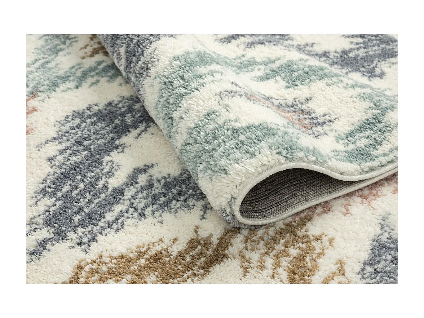 tapis chambre 120x170 tissé pastel rectangle motif géométrique PASTEL A