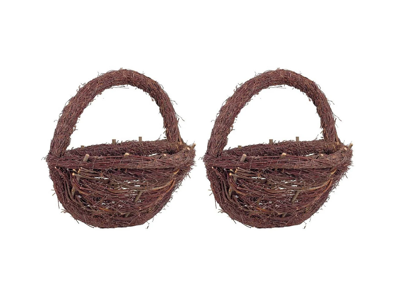 Jardinière murale en branches (Lot de 2)
