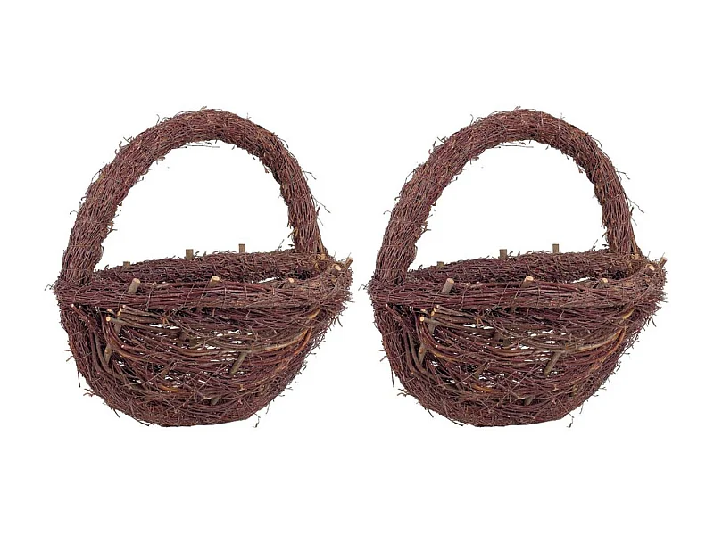 Jardinière murale en branches (Lot de 2)