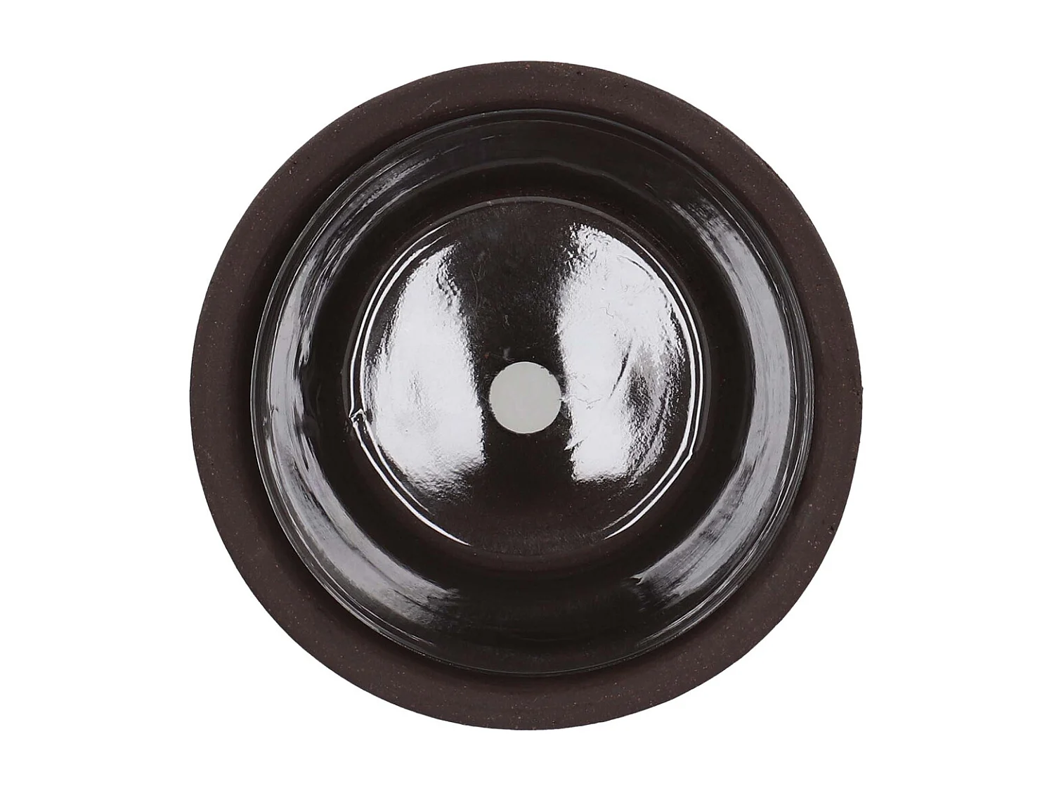 Pot de fleur en terre cuite non verni marron 15 cm