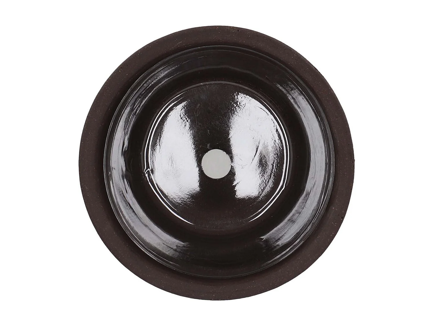 Pot de fleur en terre cuite non verni marron 15 cm