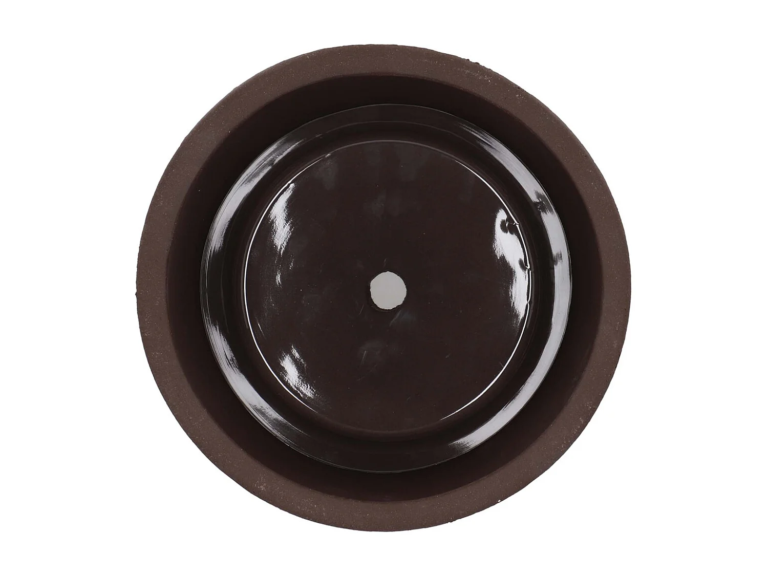 Pot de fleur en terre cuite non verni marron 25 cm