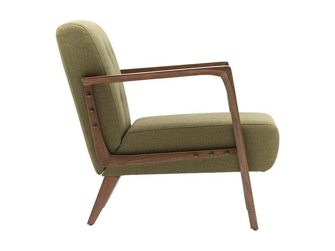 Fauteuil en tissu vert Kemer