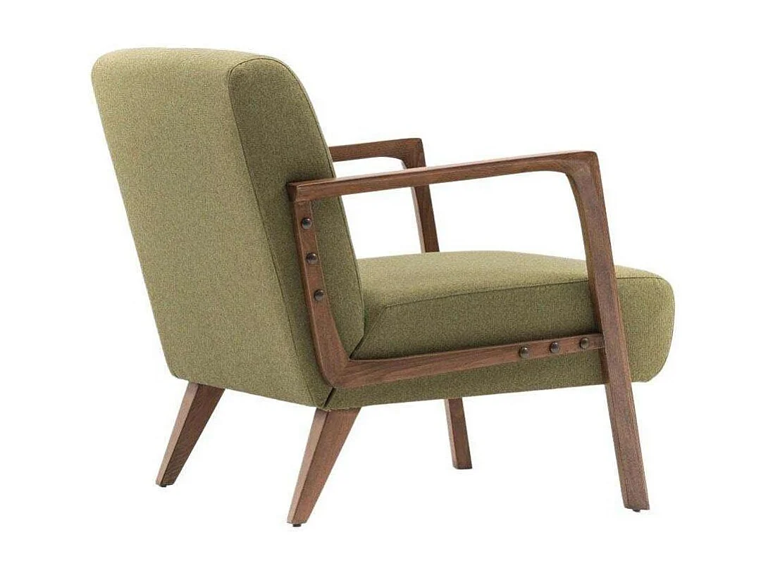 Fauteuil en tissu vert Kemer