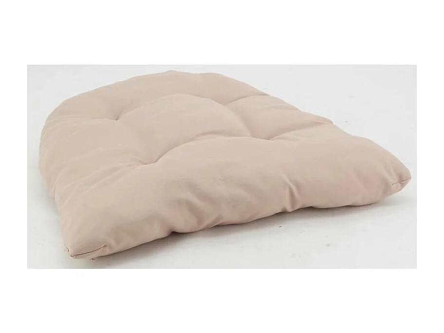 Fauteuil en rotin marron + coussin