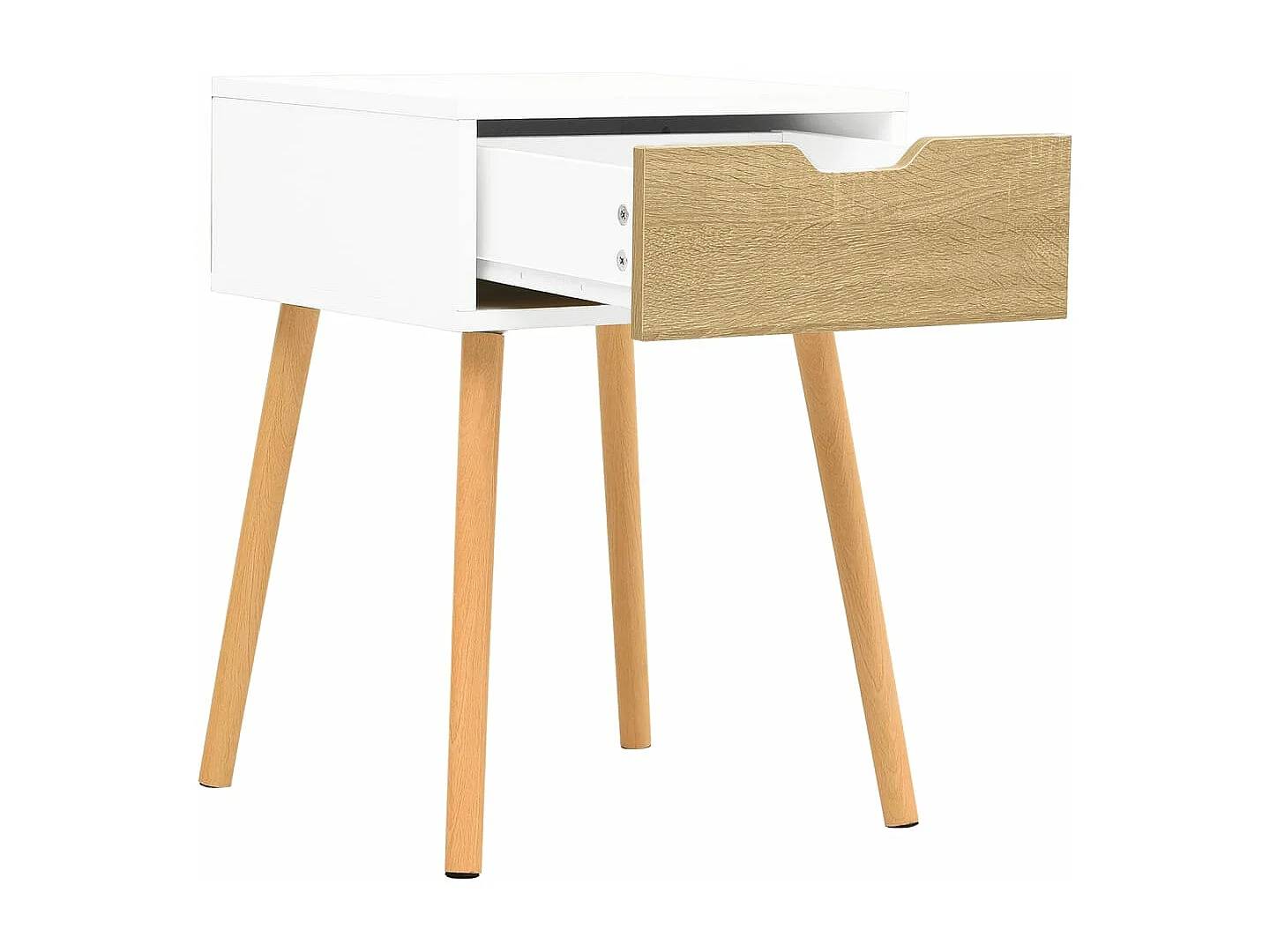 Tables de chevet 2 pcs Blanc/chêne sonoma Bois d'ingénierie