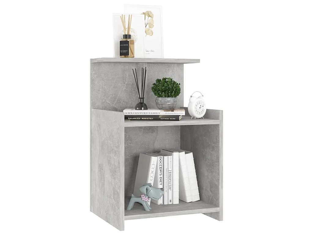 Tables de chevet 2 pcs Gris béton 40x35x60 cm Aggloméré