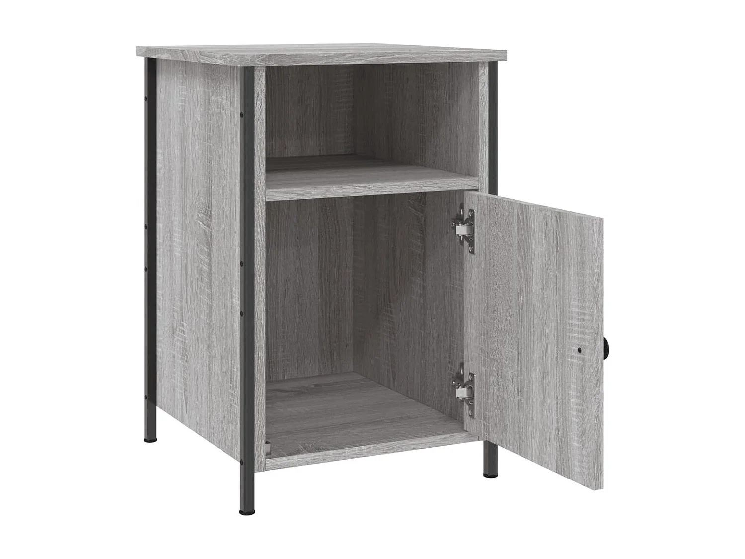 Table de chevet sonoma gris 40x42x60 cm bois d'ingénierie