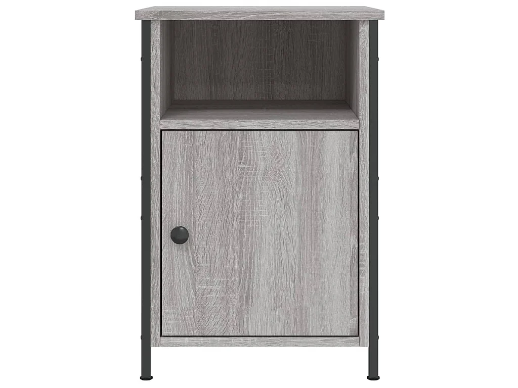 Table de chevet sonoma gris 40x42x60 cm bois d'ingénierie