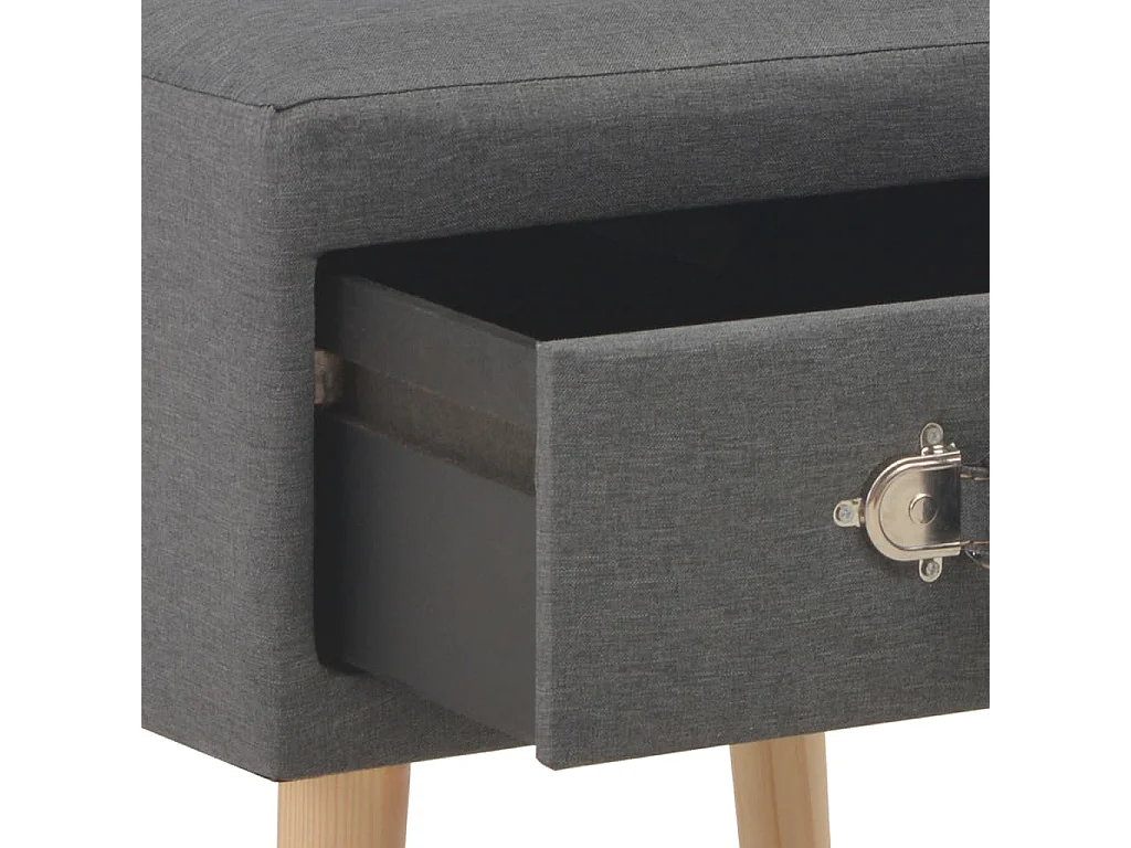 Nachtkastjes 2 st 40x35x40 cm stof donkergrijs