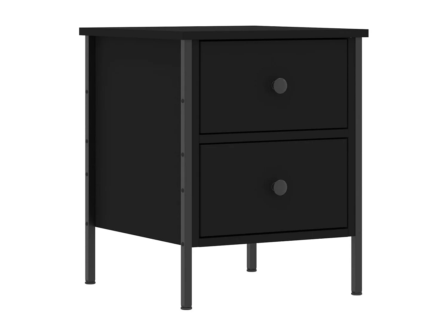 Nachttisch Schwarz 40x42x50 cm Holzwerkstoff