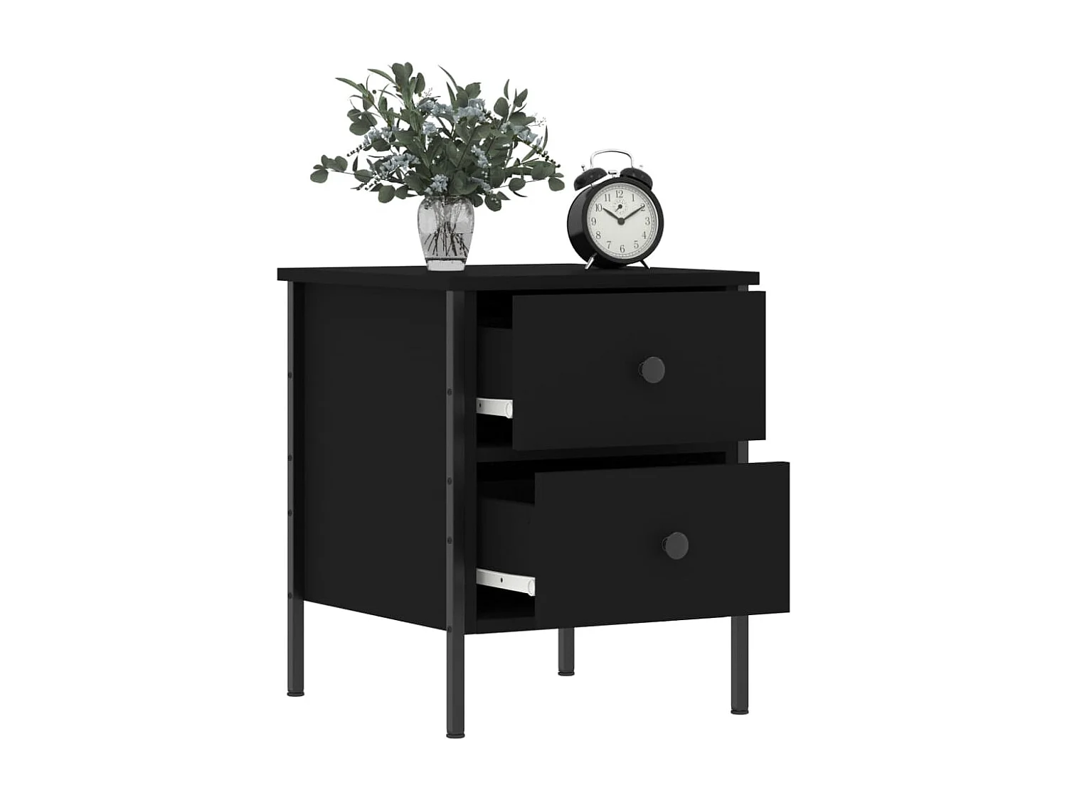 Nachttisch Schwarz 40x42x50 cm Holzwerkstoff