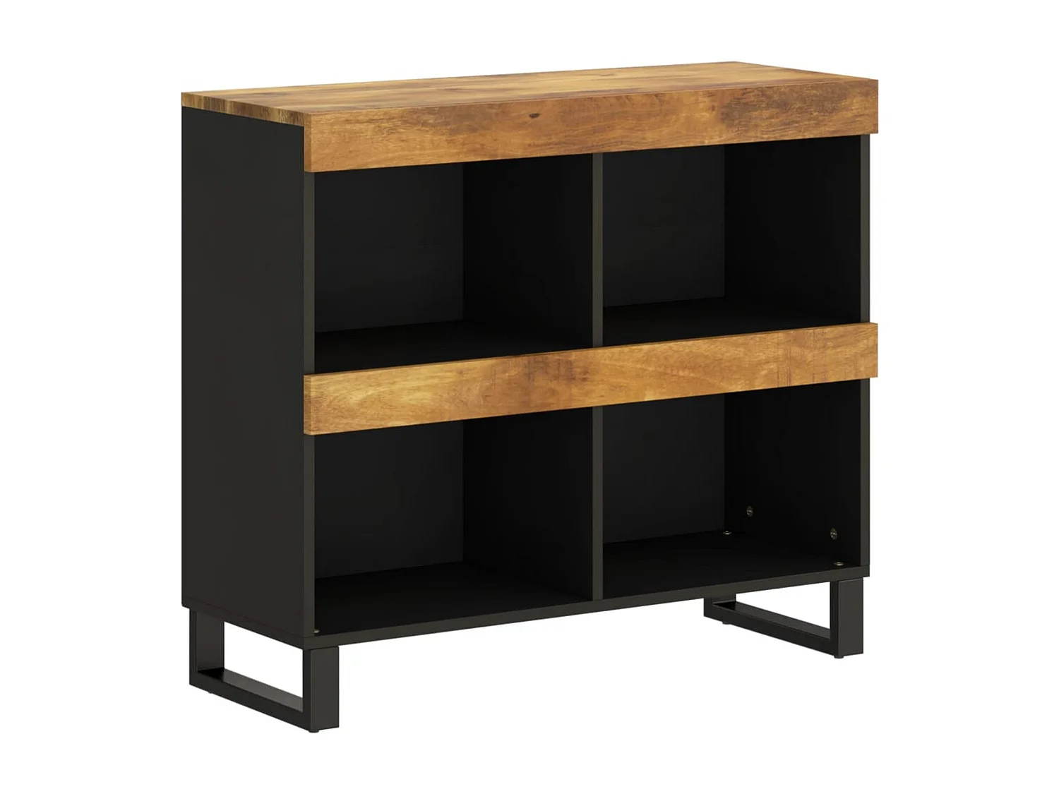 Bijzetkast 85x33x75 cm massief mangohout
