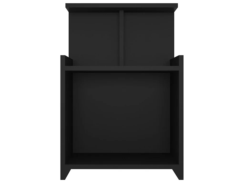 Tables de chevet 2 pcs Noir 40x35x60 cm Aggloméré