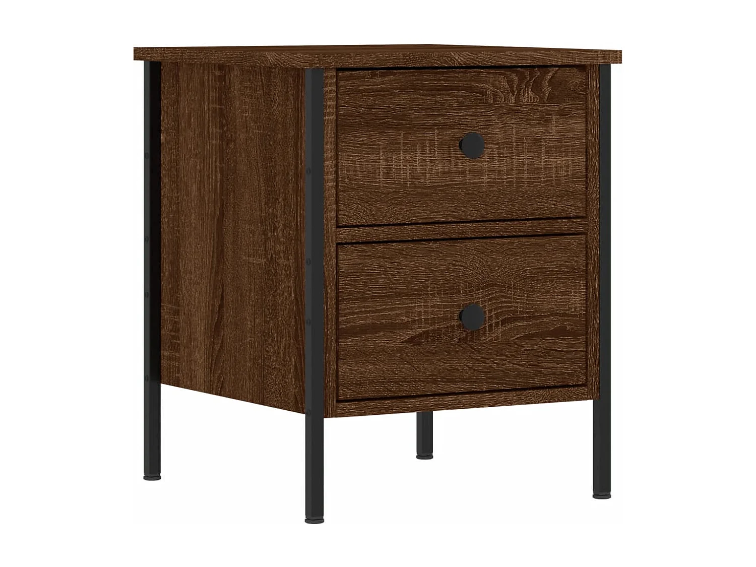 Table de chevet chêne marron 40x42x50 cm bois d'ingénierie