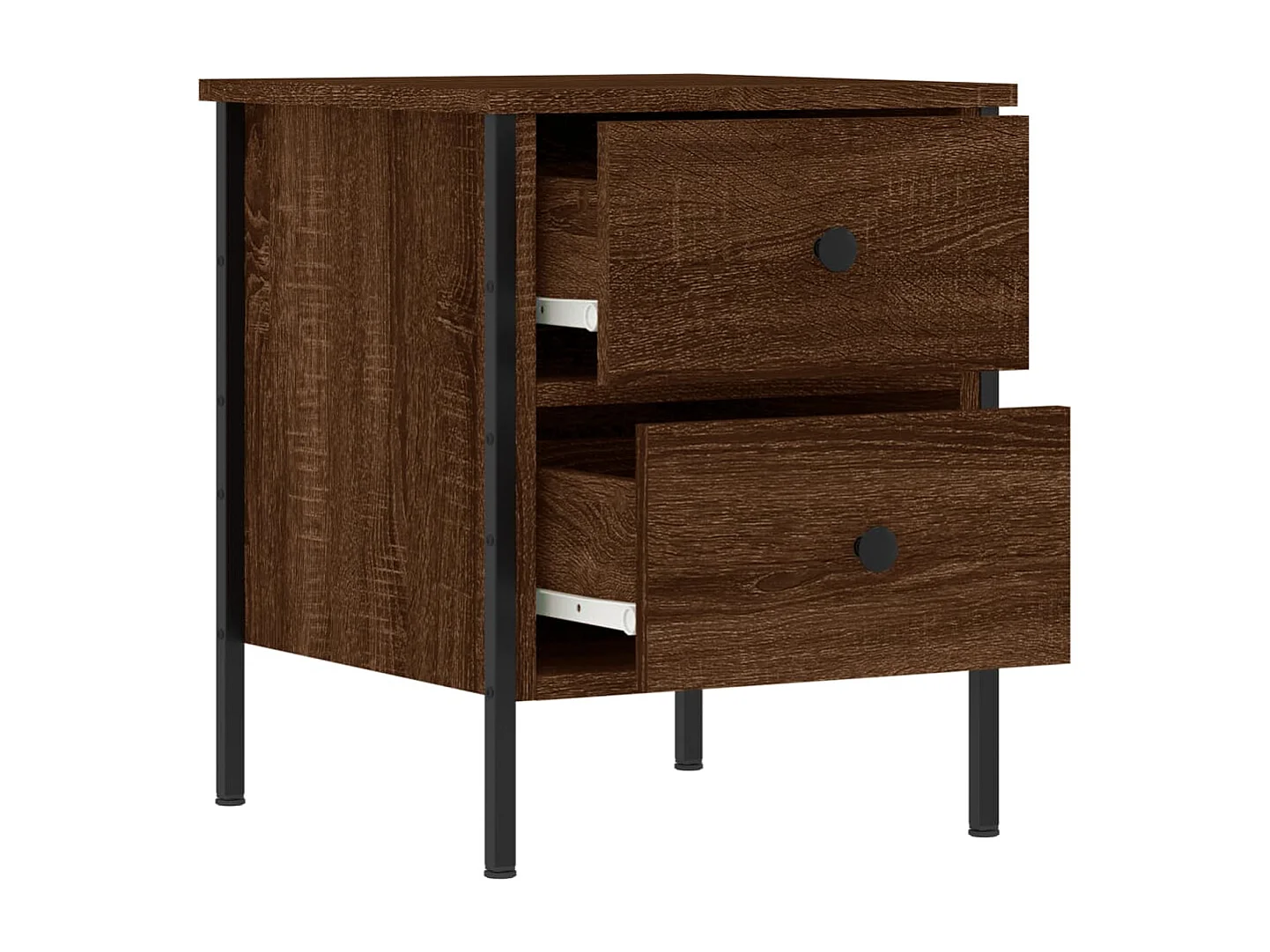 Table de chevet chêne marron 40x42x50 cm bois d'ingénierie