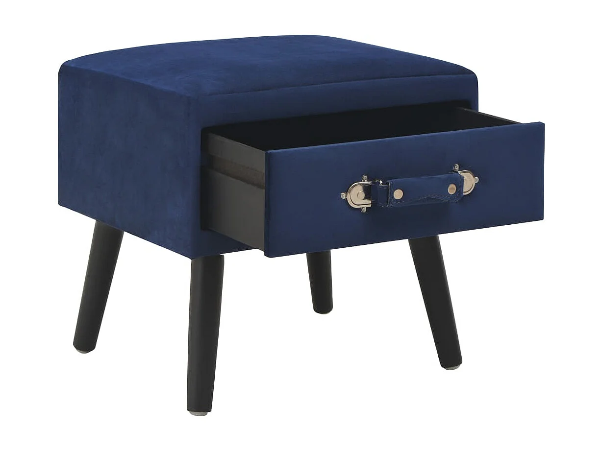 Nachtkastje 40x35x40 cm fluweel blauw