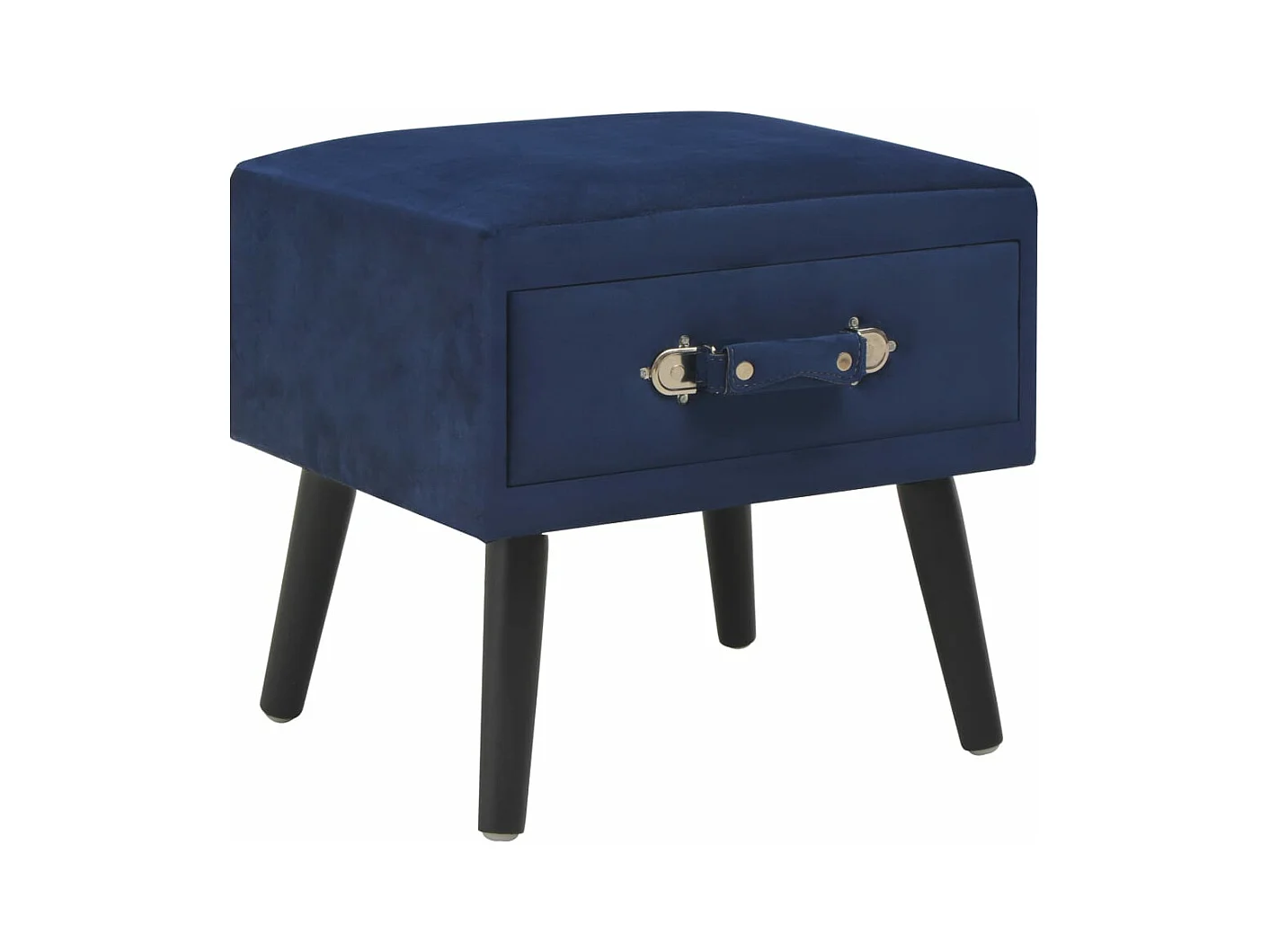 Table de chevet Bleu 40x35x40 cm Velours