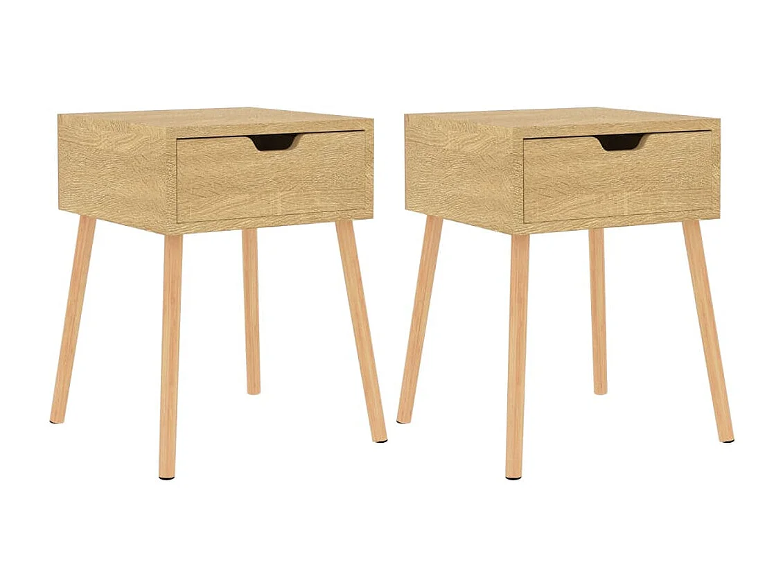 Tables de chevet 2 pcs Chêne sonoma 40x40x56 cm Bois ingénierie
