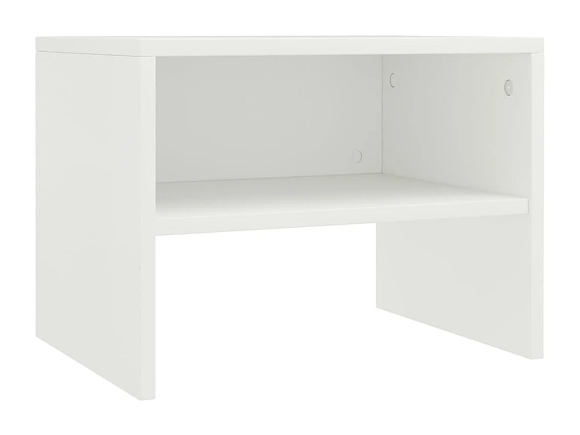 Tables de chevet 2 pcs Blanc 40x30x30 cm Bois d'ingénierie