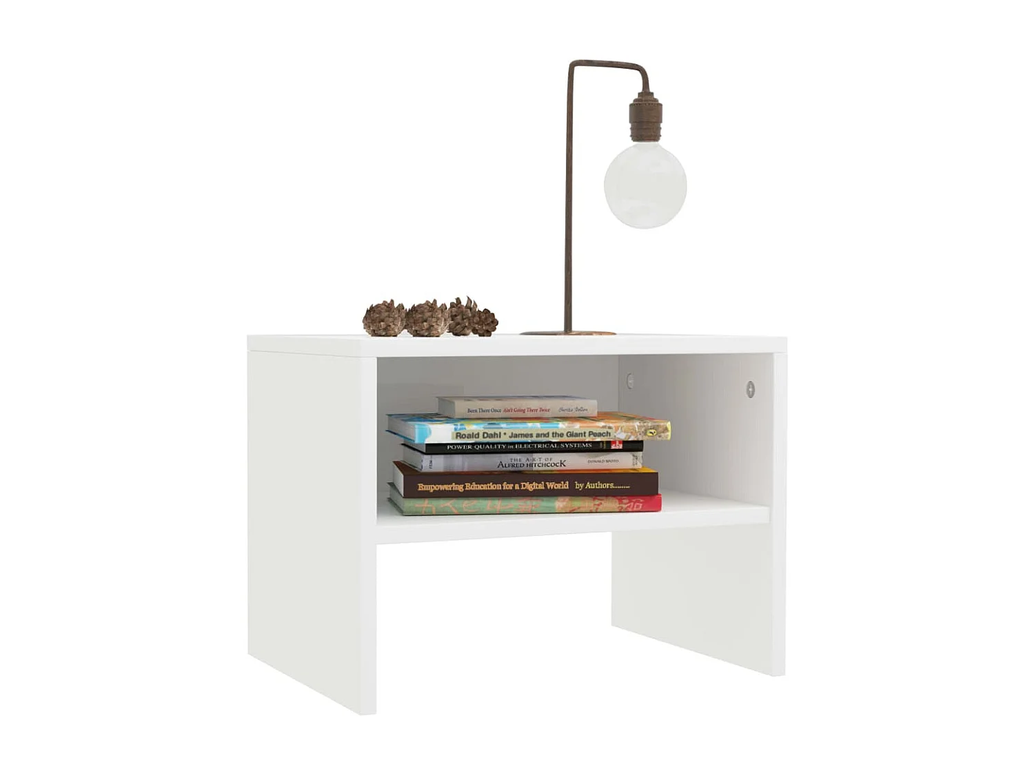 Tables de chevet 2 pcs Blanc 40x30x30 cm Bois d'ingénierie