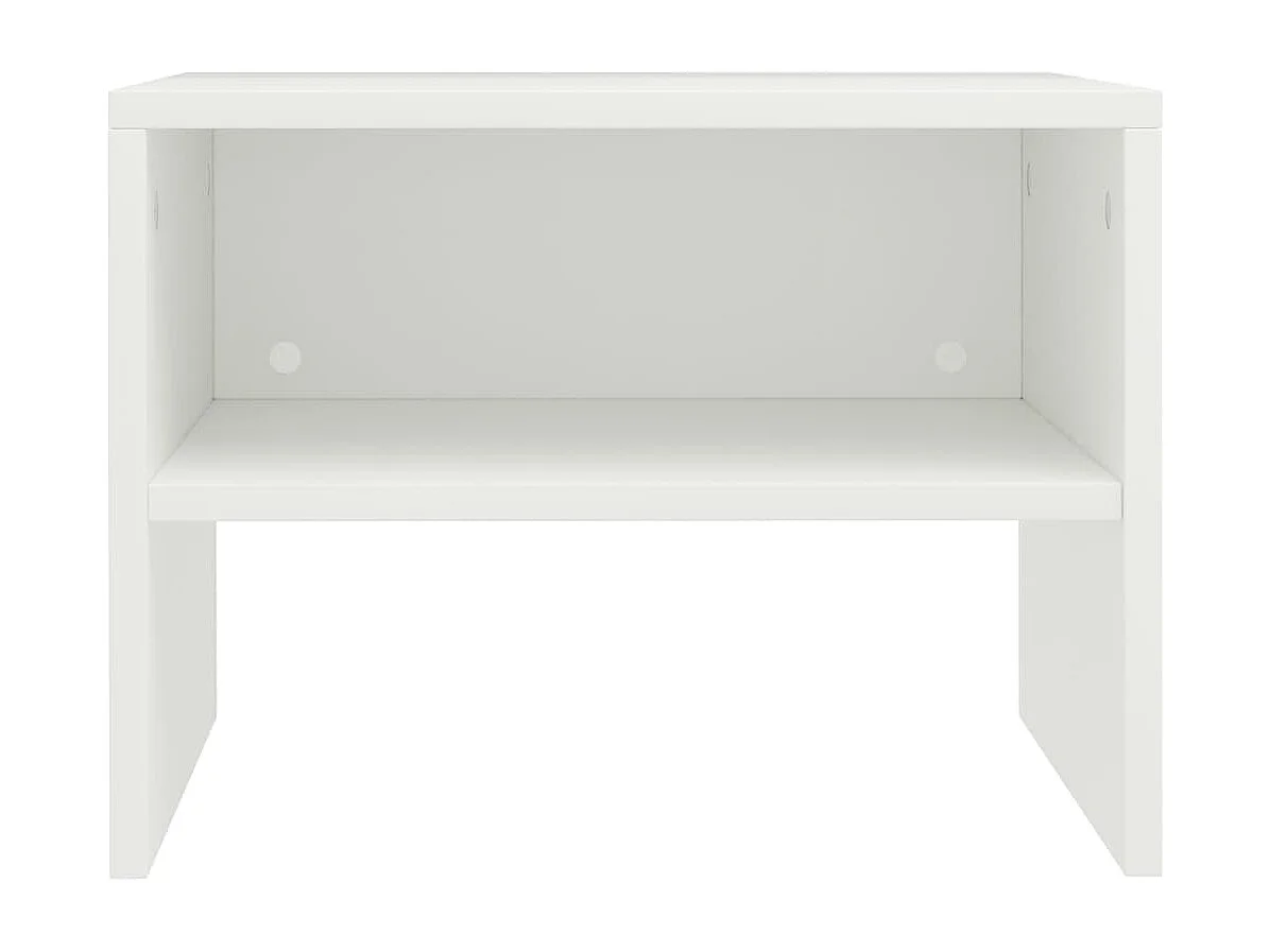 Tables de chevet 2 pcs Blanc 40x30x30 cm Bois d'ingénierie