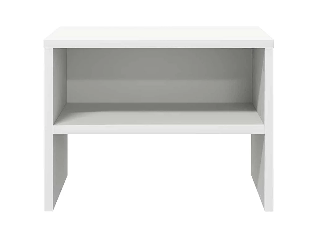 Tables de chevet 2 pcs Blanc 40x30x30 cm Bois d'ingénierie
