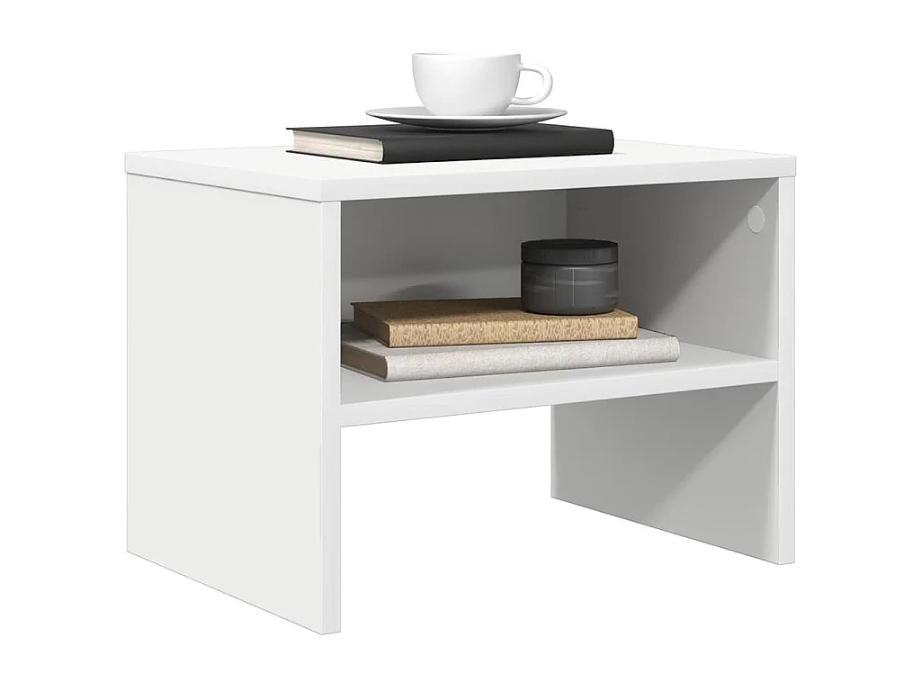 Tables de chevet 2 pcs Blanc 40x30x30 cm Bois d'ingénierie