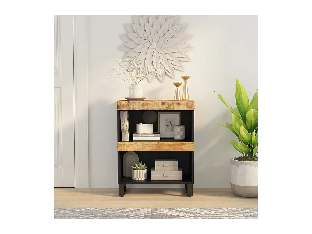 Credenza 60x33x75 cm in Legno Massello di Mango