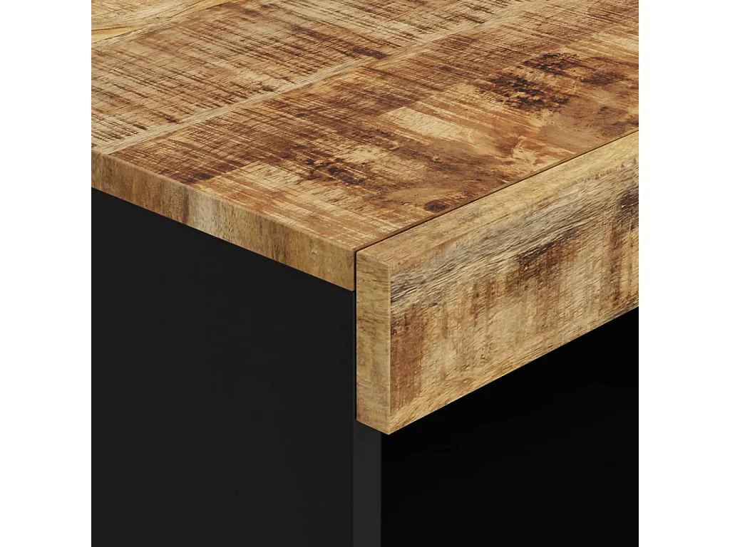 Bijzetkast 60x33x75 cm massief mangohout