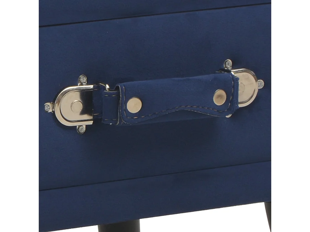 Nachttische 2 Stk. Blau 40 x 35 x 40 cm Samt