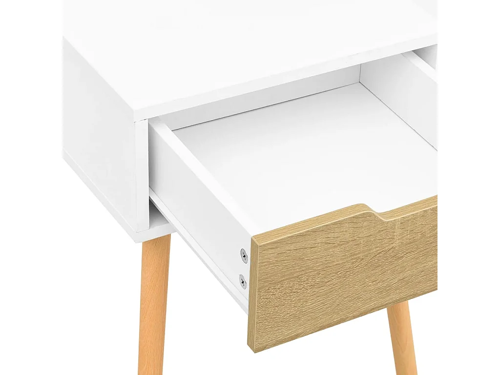 Table de chevet Blanc chêne sonoma 40x40x56cm Bois d'ingénierie