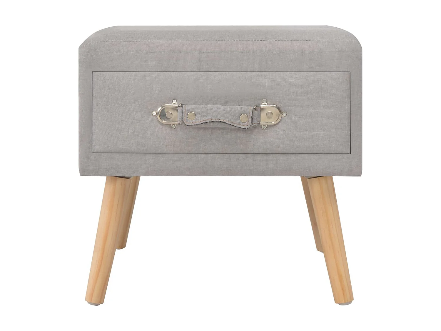 Nachtkastjes 2 st 40x35x40 cm stof grijs