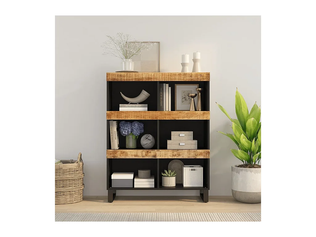 Credenza 85x33x107 cm in Legno Massello di Mango
