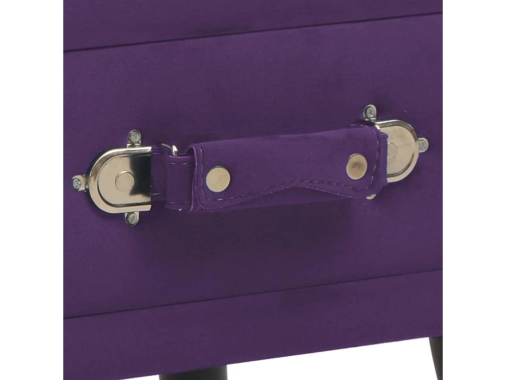 Nachttische 2 Stk. Dunkelviolett 40 x 35 x 40 cm Samt